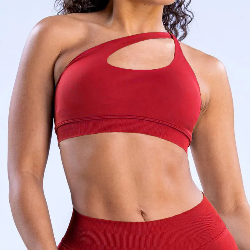 Seamless Asymmetric Sports Bra