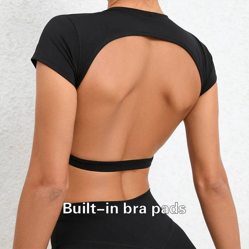 Breathable Backless Top