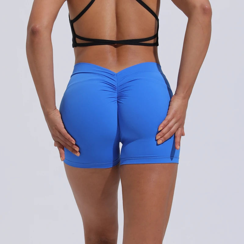 V-Back High waisted hip lifting yoga shorts