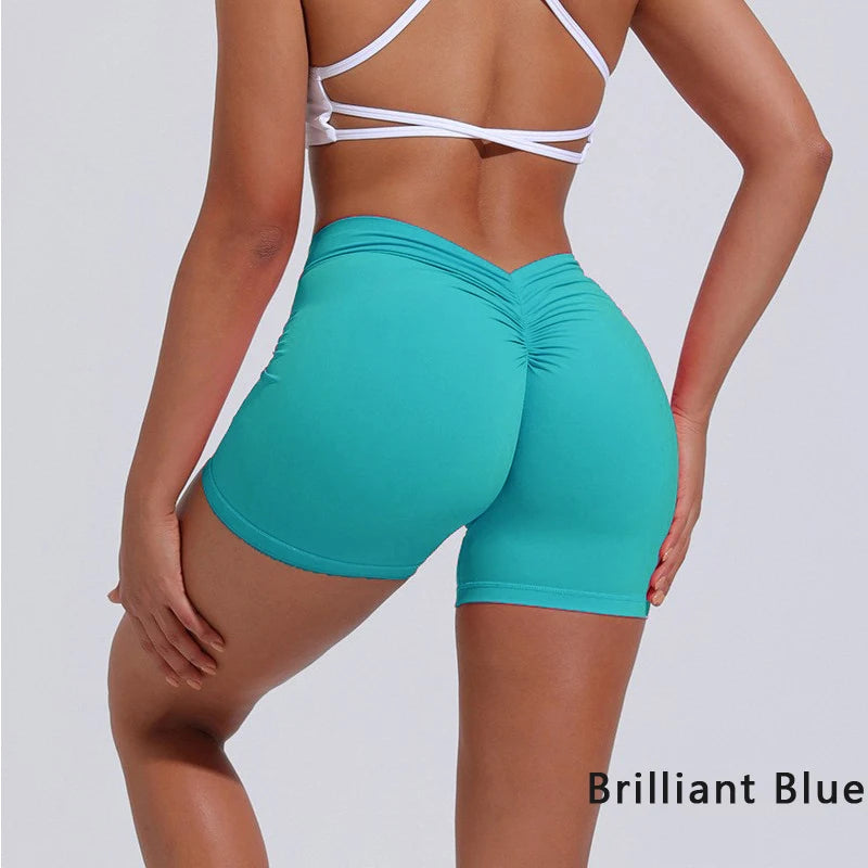 V-Back High waisted hip lifting yoga shorts