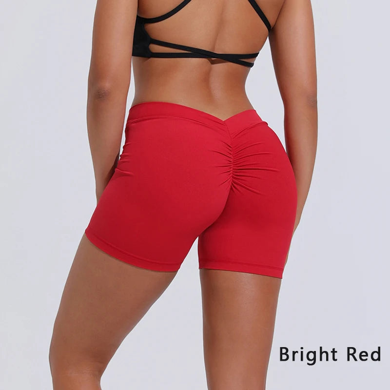 V-Back High waisted hip lifting yoga shorts