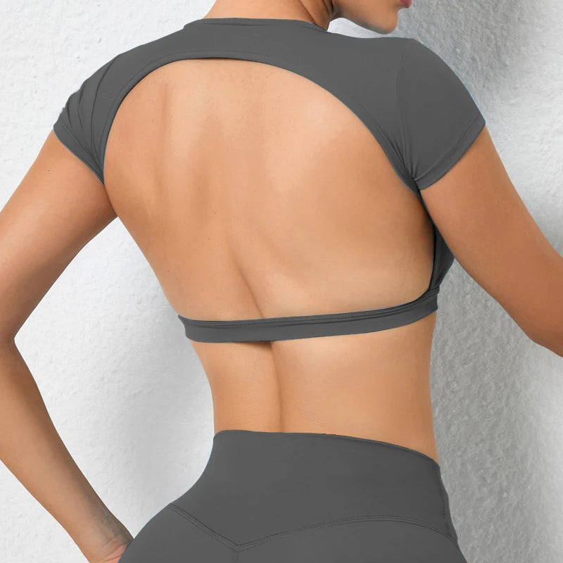 Breathable Backless Top