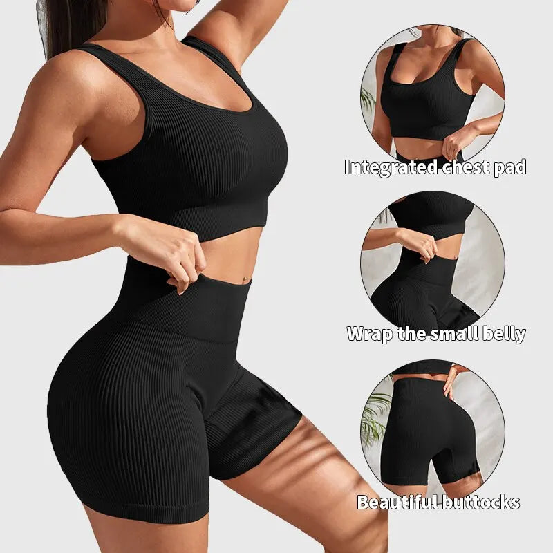 Seamless 2 Pieces Yoga Sets